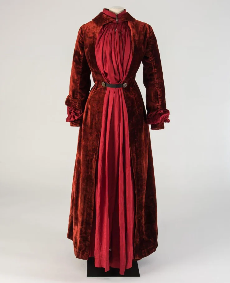 

Платье викторианского дня 1890-х годов, готическое красное чайное платье, женское викторианское эдвардианское нарядное платье, костюм на заказ