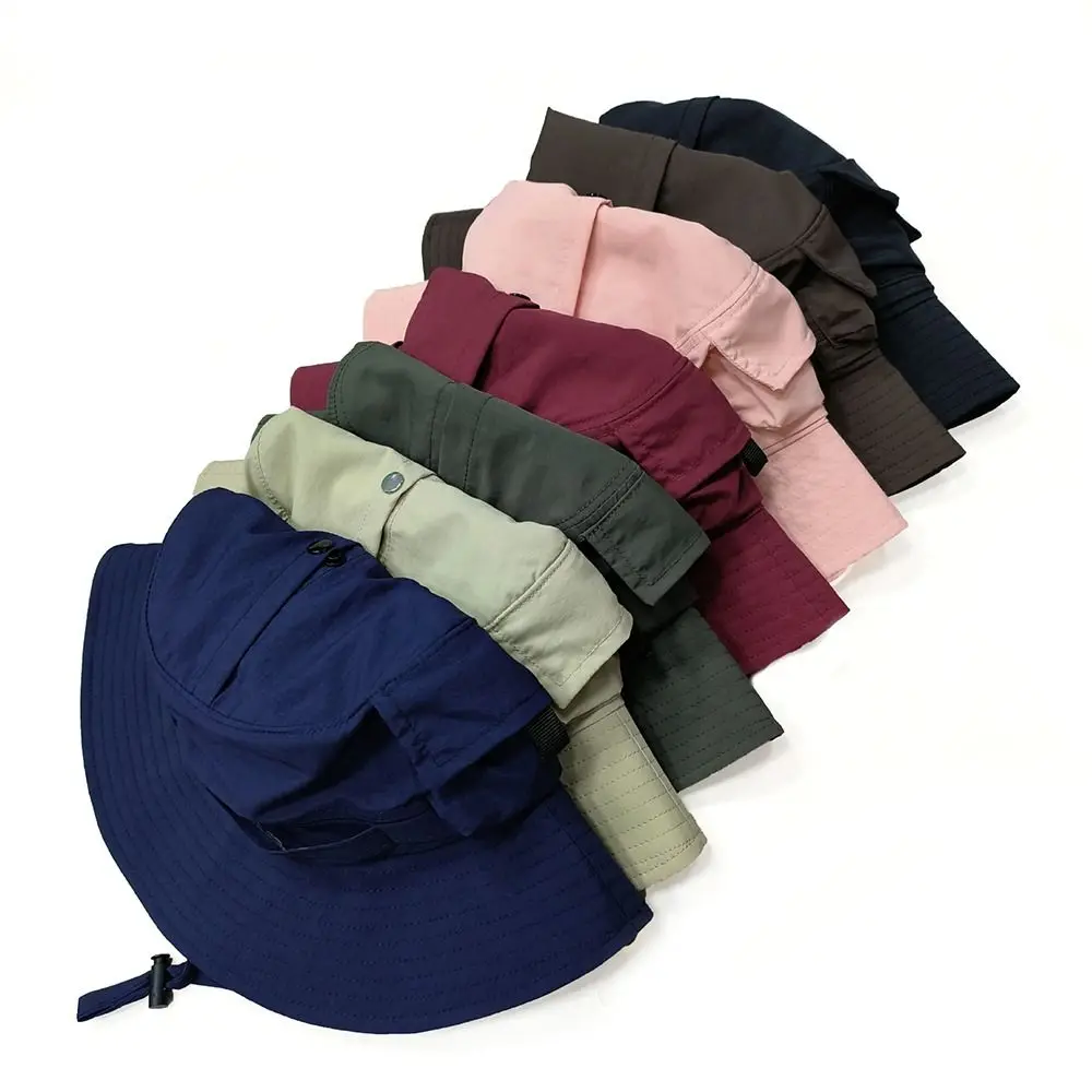 Fashion Foldable Bucket Hat Sun Protection Waterproof Sunscreen Cap With Storage Bag Breathable Sunhats Summer