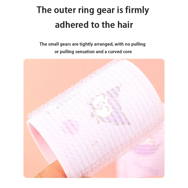 Offizielles Pompompurin Lockenwickler-Set mit Kuromi-Design, einfach zu verwendende, hitzefreie Lockenstäbe für Frauen und Mädchen, Styling-Werkzeuge