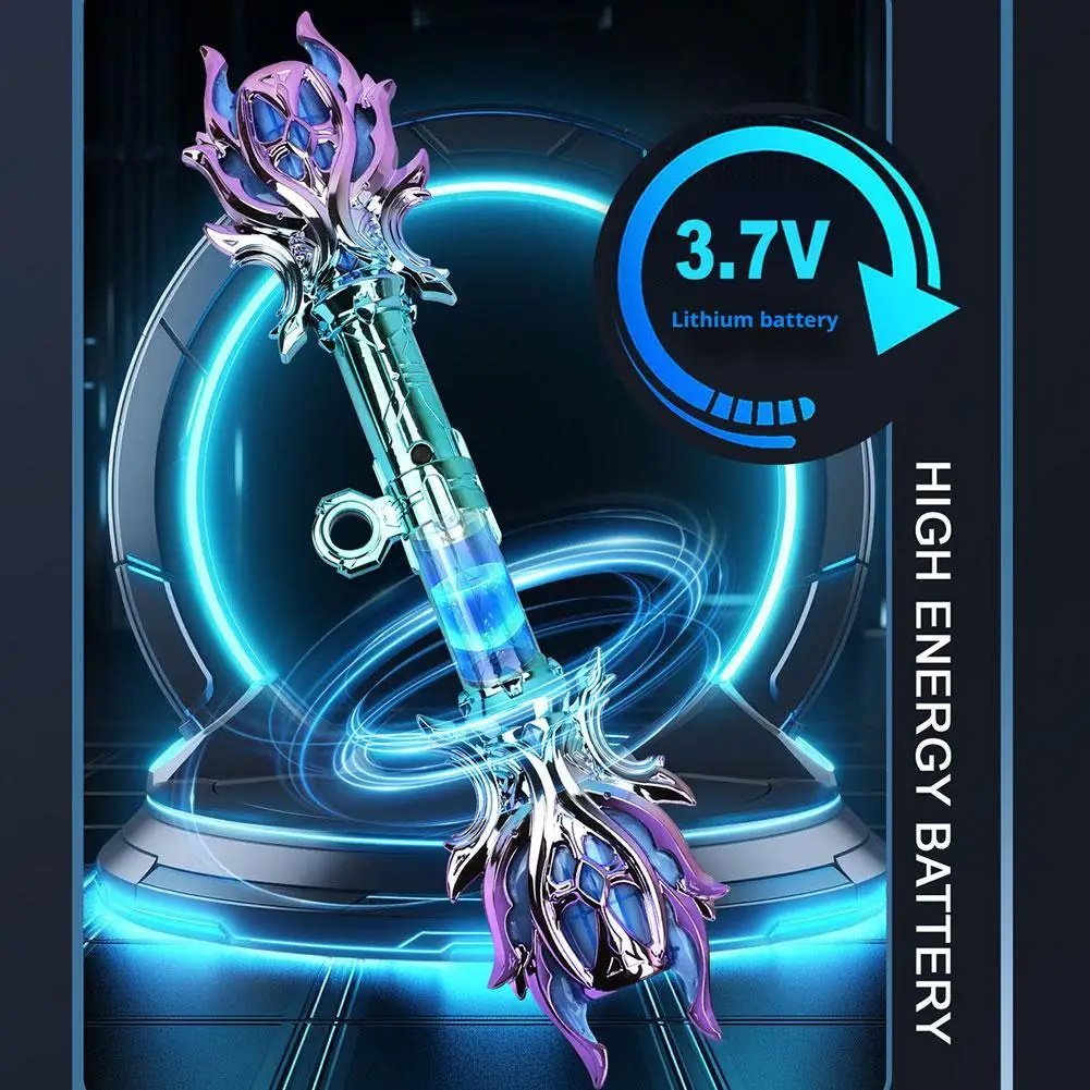 سيف الليزر الجديد القابل للسحب للأطفال، لعبة سيف رائعة للأولاد، سيف مضيء، عصا ضوء وامضة