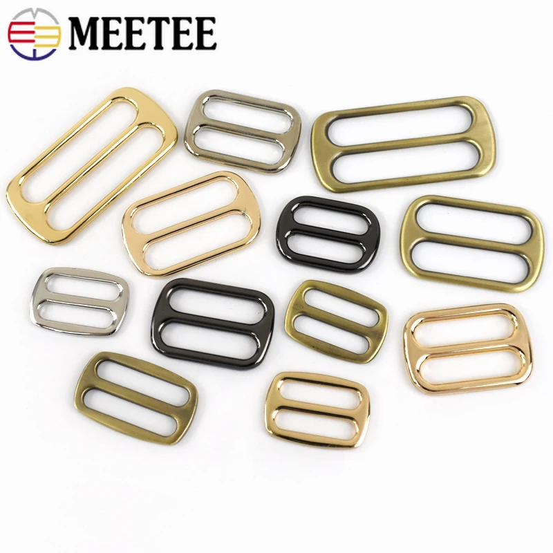 

20Pcs 12-50mm Square Metal Buckles for Belt Backpack Metalic Slider Tri Glide Adjuster Buckle Webbing Clasp DIY Sewing Accessory