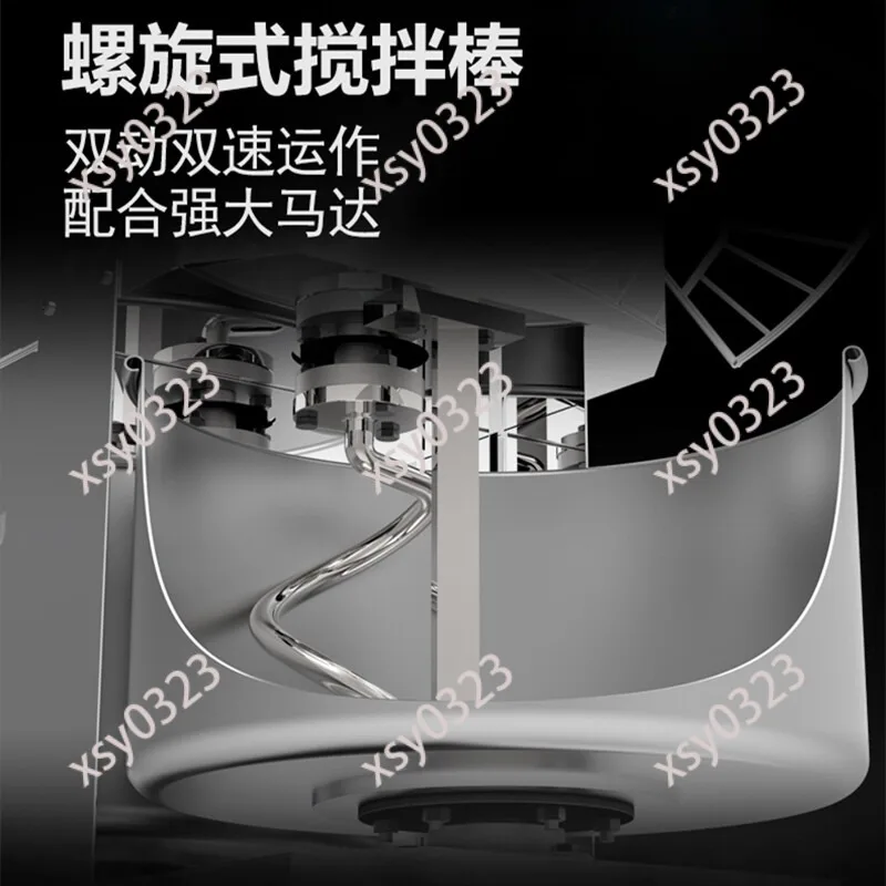 Silent Frequency Conversion Dough Mixer Dual Motion Stainless Steel Mixing Machine for Bakery