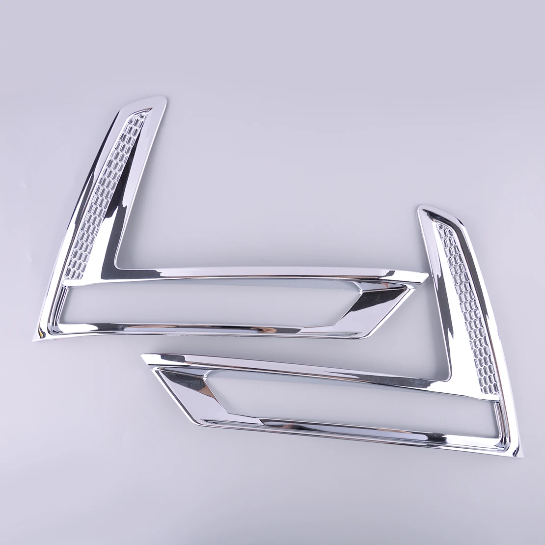 2Pcs Car Silver Front Fog Light Lamp Molding Cover Trim Fit for Honda CR-V 2023-2024 ABS