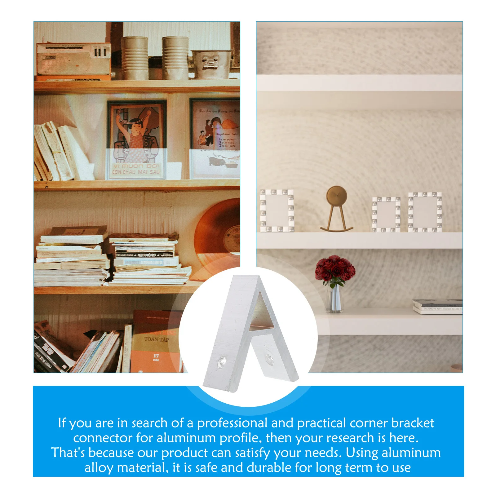 

5Pcs Aluminum Extrusion Corner Brackets Durable Aluminum Alloy Connectors for Cnc Router Robotics Printer Machine