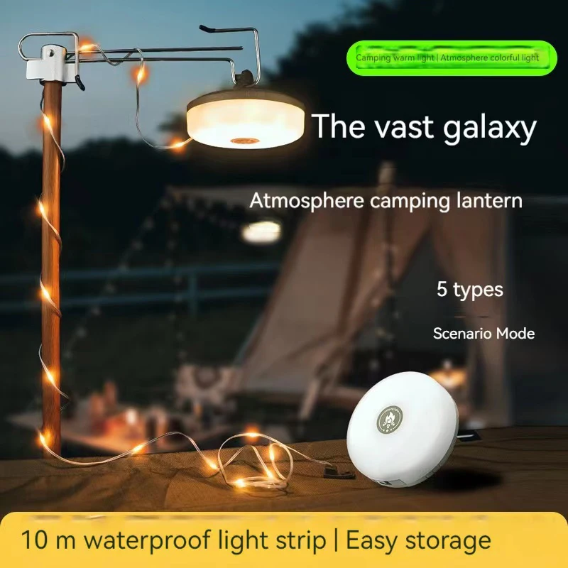 LED Camping Lampe Streifen Atmosphäre 10M Länge Wasserdicht Recycelbar Licht Gürtel Outdoor Garten Dekoration Lampe für Zelt Zimmer