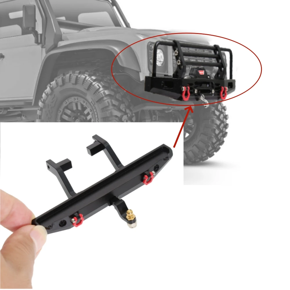 

Металлический передний бампер Wilderness, задний бампер для 1/18, имитация скалолазания, TRX4M, аксессуары для модификации радиоуправляемого автомобиля