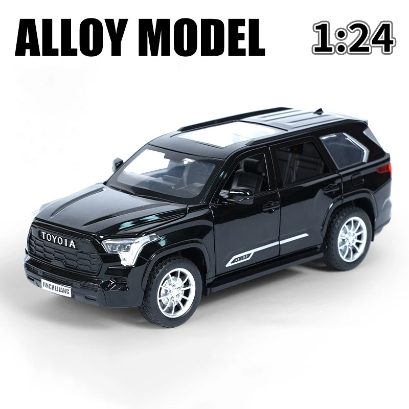 

1:24 Sequoia SUV Spray Function Alloy Model Car Toy Diecasts Metal Casting Sound and Light Car Toys For Children Vehicle