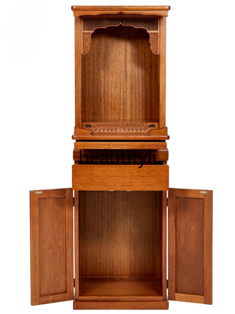 

Shrine offering table Shrine stand cabinet for household use Modern simple solid wood small Buddhist niche