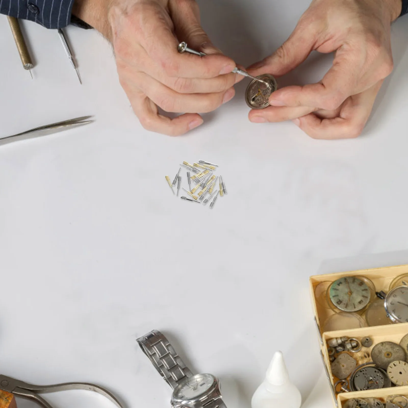 

30pcs Band Stainless Steel Durable For Link Removal Pin Link Adjustment Repair Tool Kit Watch Pin Watch Repair Kit Remover