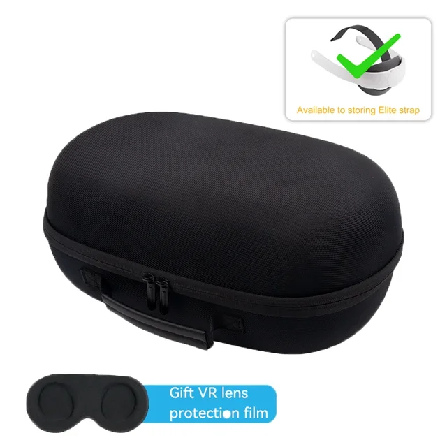 Caixa de viagem de caixa de armazenamento Hard Eva para meta missão 3 elite strap vr copos zíper sacolas para meta missão 3 acessórios de VR