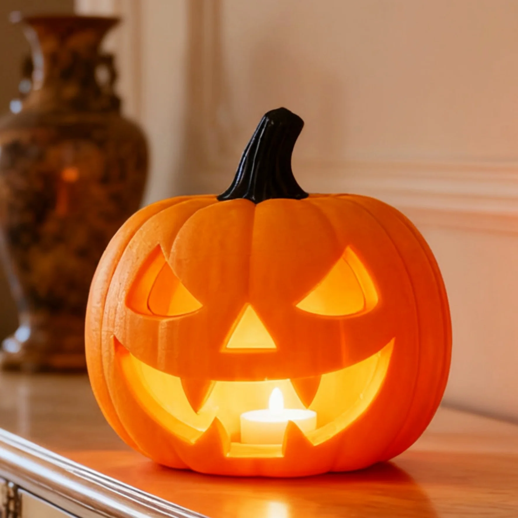Halloween prank pumpkin headlamp cover, made of plastic material, durable and not easy to break, perfect Halloween gift image 4