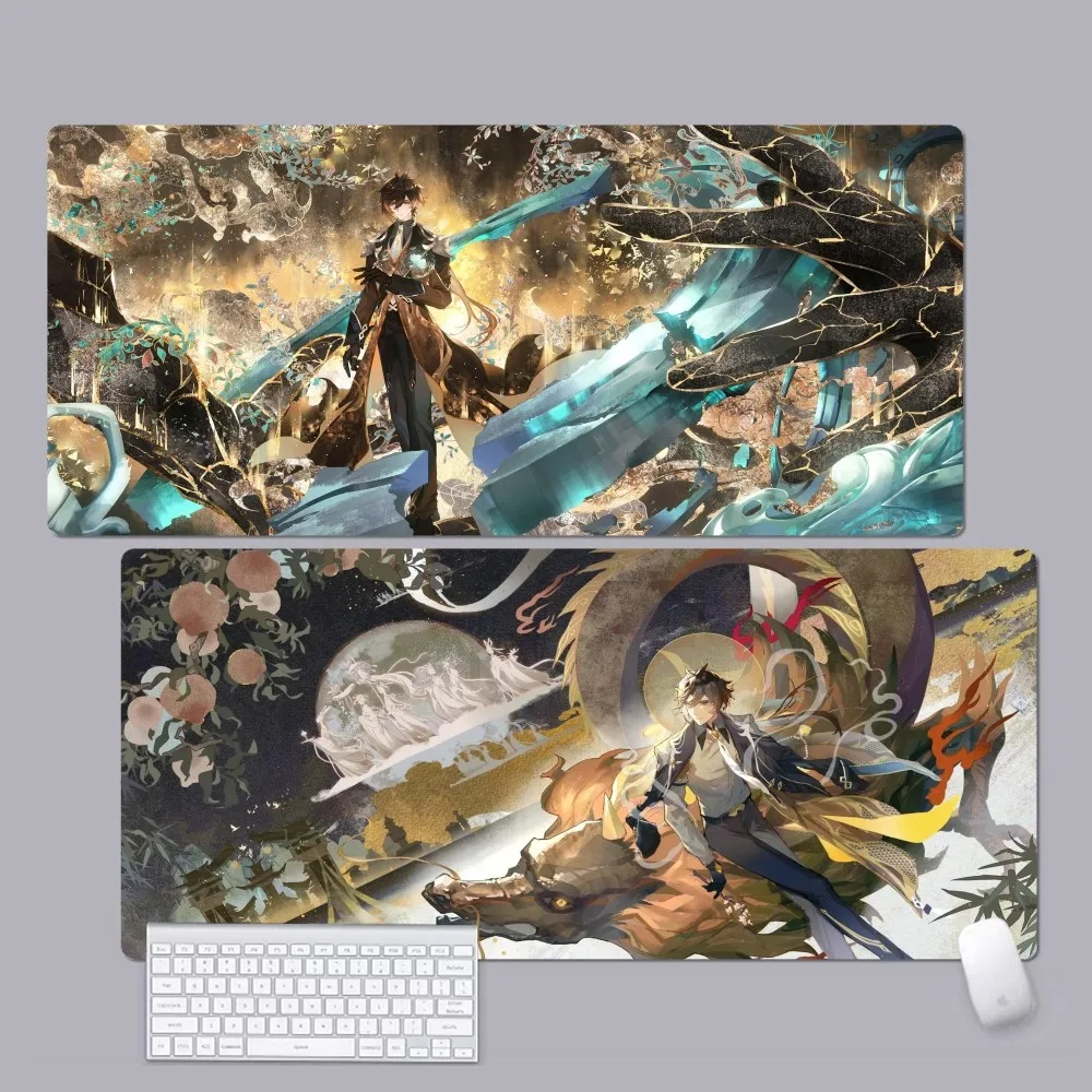 

Zhongli Genshin Impact Mousepad Custom Skin Cartoon Anime Gaming Mouse Pad Keyboard Mouse Mats Desk Mat Accessories Girls Bedroo