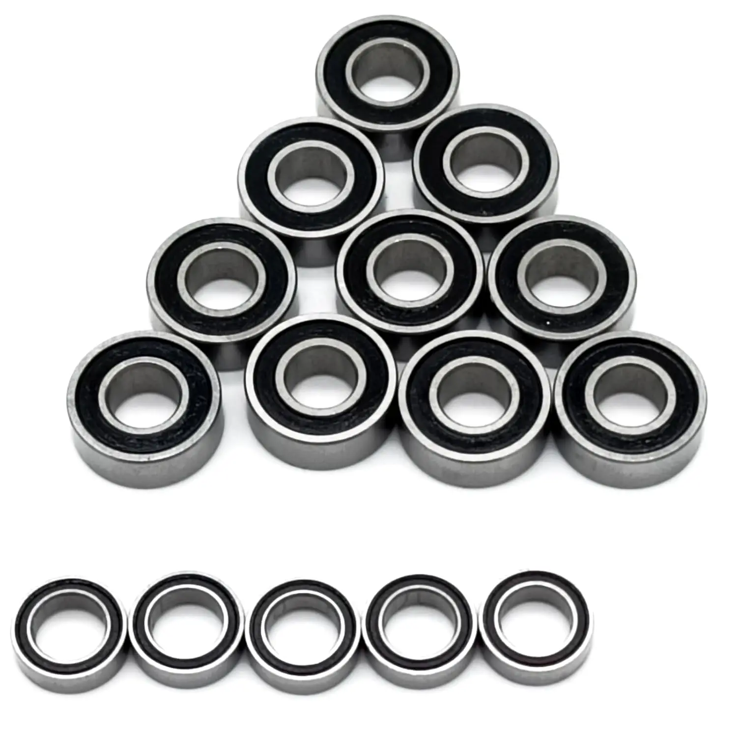 5x8x2.5mm 5x11x4mm Ball Bearing Kit 15pcs for Tamiya 2RS Sealed RC Car Upgrade Parts Compatible with Lunchbox Grasshopper Hornet