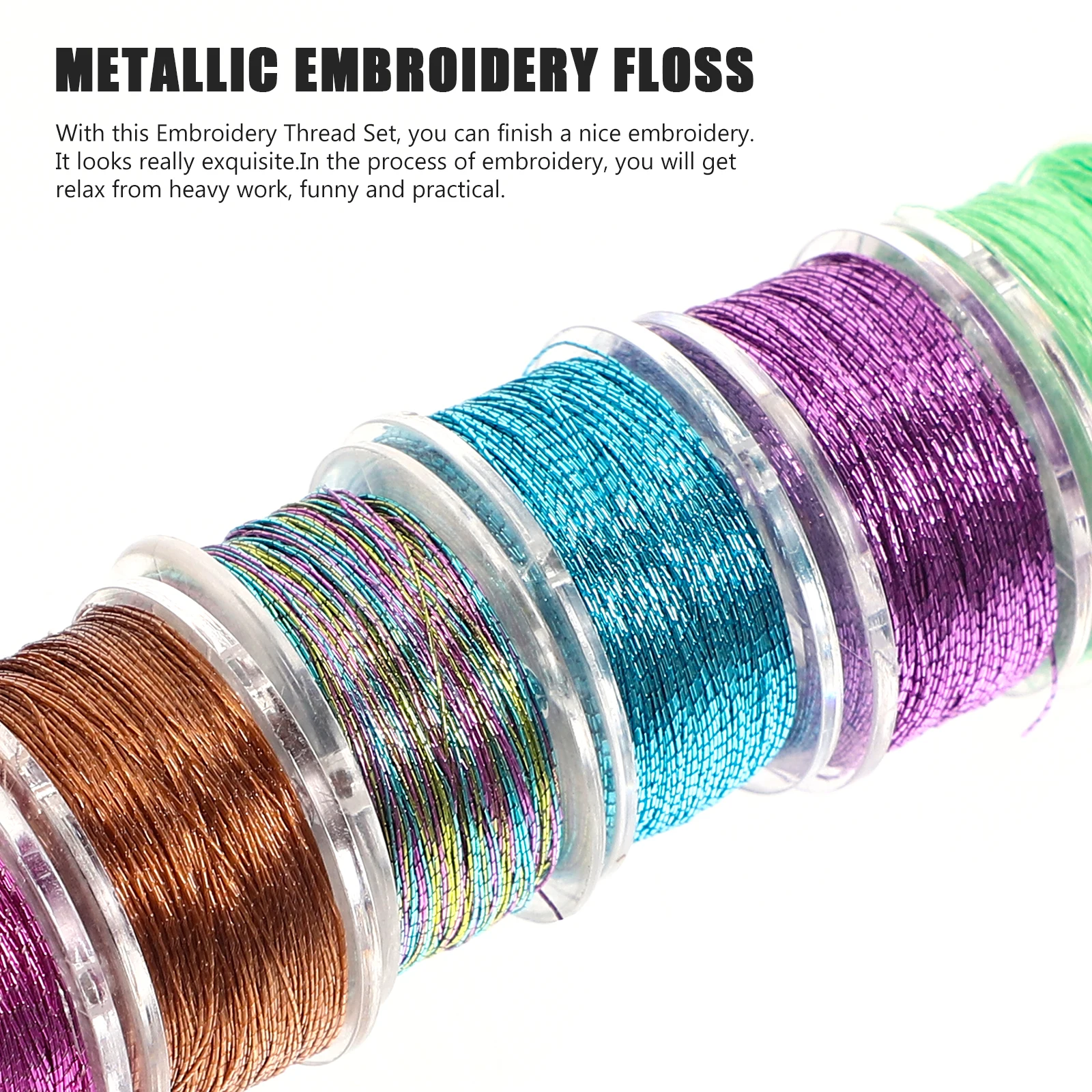 

25 Rolls Metallic Embroidery Thread Gold Silver Fine Workmanship Decorative Sewing Threads Cross Stitching DIY Craft Supplies