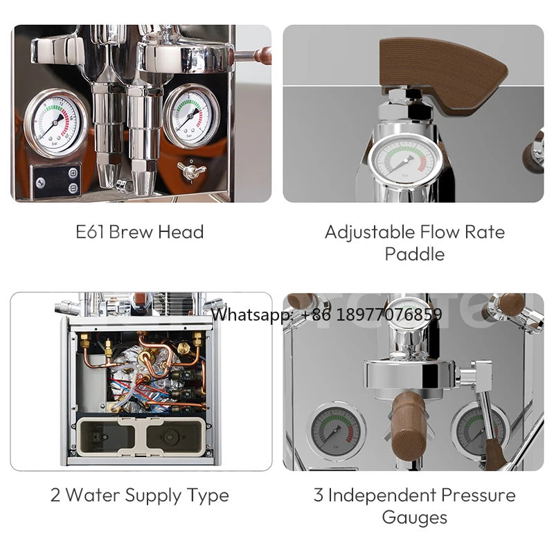Express Stainless Steel Single Head Coffee Makers Espresso Coffee Machine Rocket Professional Commercial E61 Espresso Machine