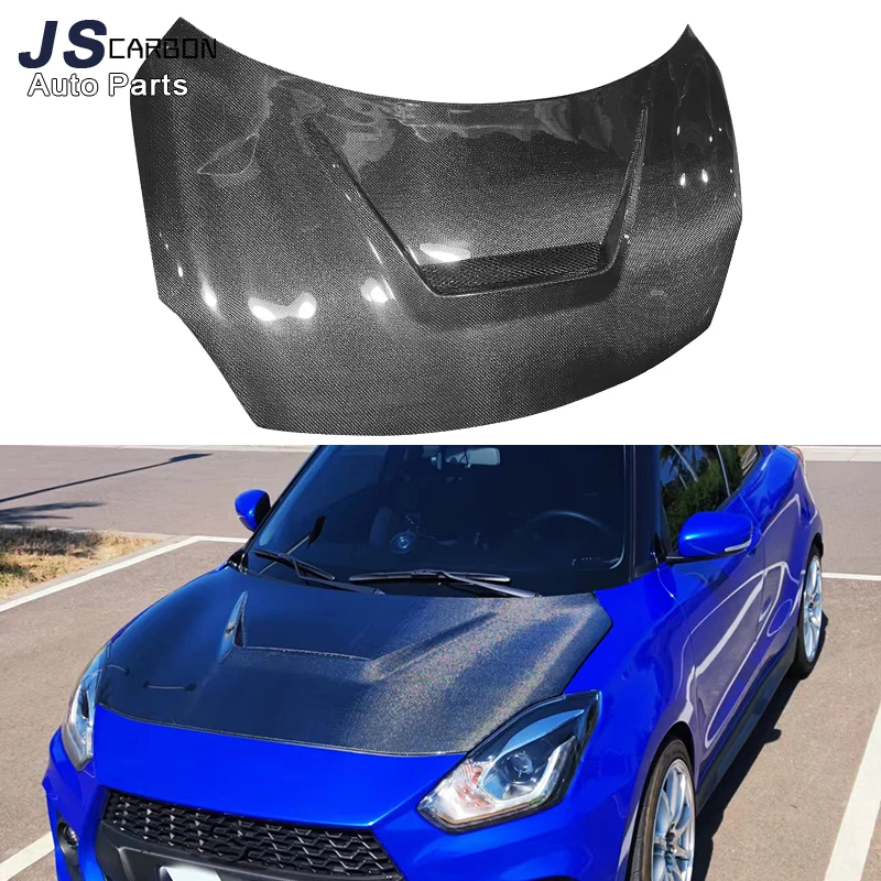 For Suzuki SWIFT Sport ZC33S Carbon Fiber Hood Automotive Front Hood Racing Style Vents Radiator Hood Exterior upgrade Body Kit