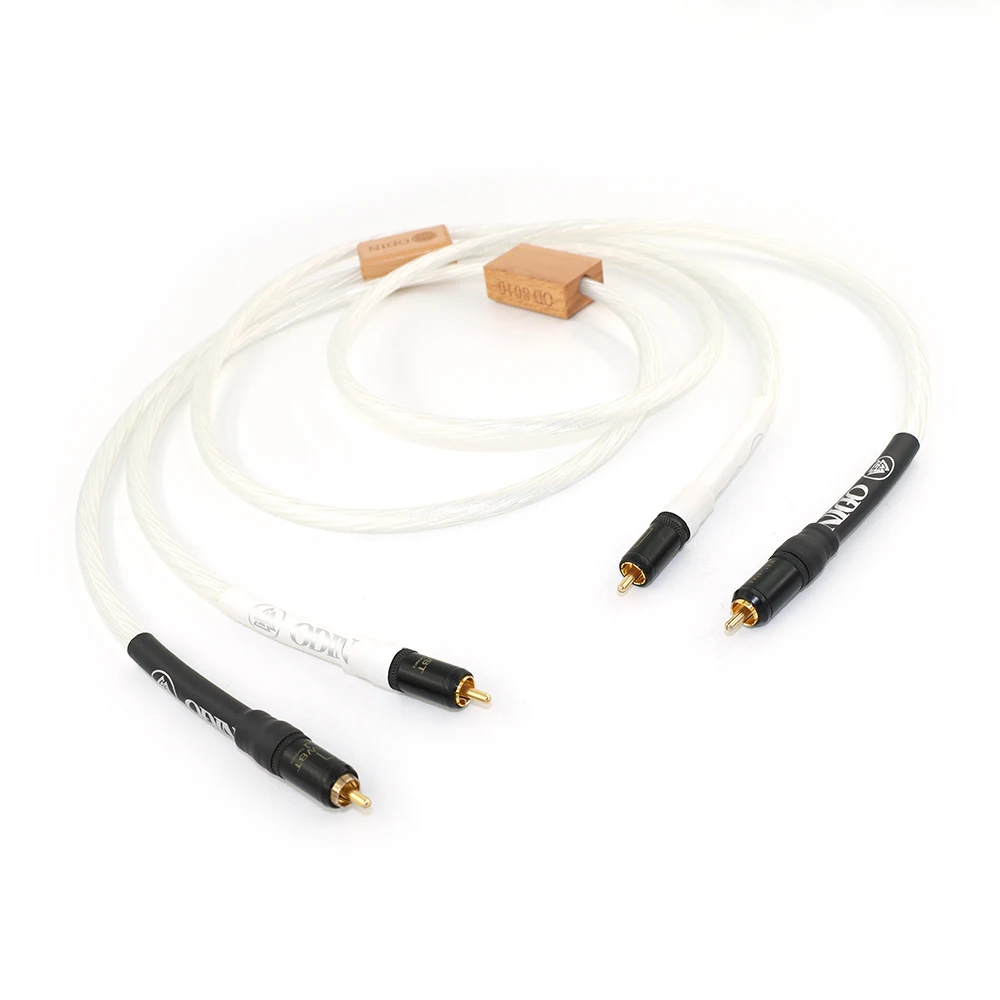 Pair Reference Interconnect RCA  Audio Cable With WBT0144  24K Gold Plated Plug