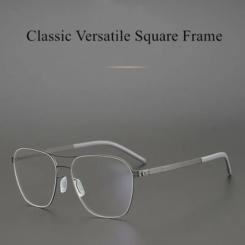 German Brand Glasses Frame Men Medical Aviation Stainless Steel Vintage Eyeglasses Women Lightweight Spectacle YONDUNG