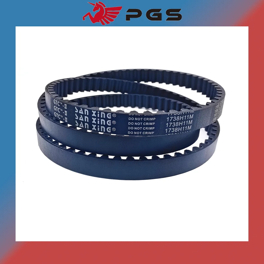 PGS 1738H11M Original MITSUBOSHI Motorcycle Drive Belt For QJ150-2K shan150 1738-11M-18 Mitsuboshi sanxing Carbon brazing