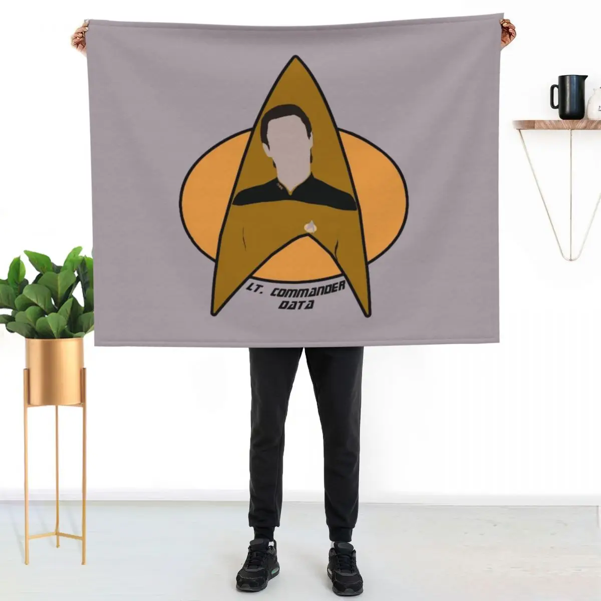 Lt. Commander Data Throw Blanket Furry warm winter Soft Thins blankets ands Retros Blankets
