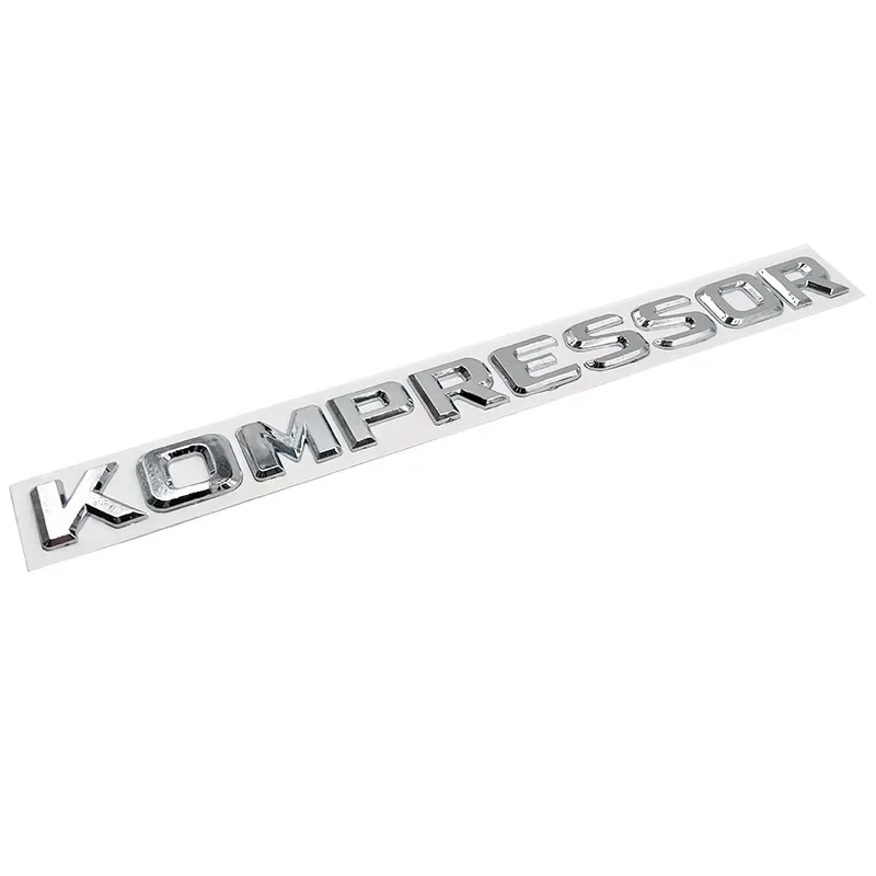 3D Chrome ABS KOMPRESSOR Badge Emblem Sticker for Mercedes Benz SLK CLK SL CLS ML GL A B C E S Class CL55 SLK200 C180 CLC200