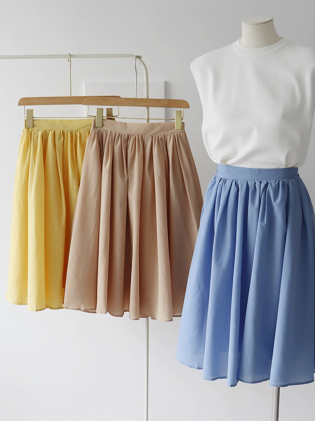 

Юбка-трапеция Princ Sle, юбка-миди с высокой талией, шифоновая юбка макси, расклешенная юбка, женская повседневная однотонная юбка в стиле ретро