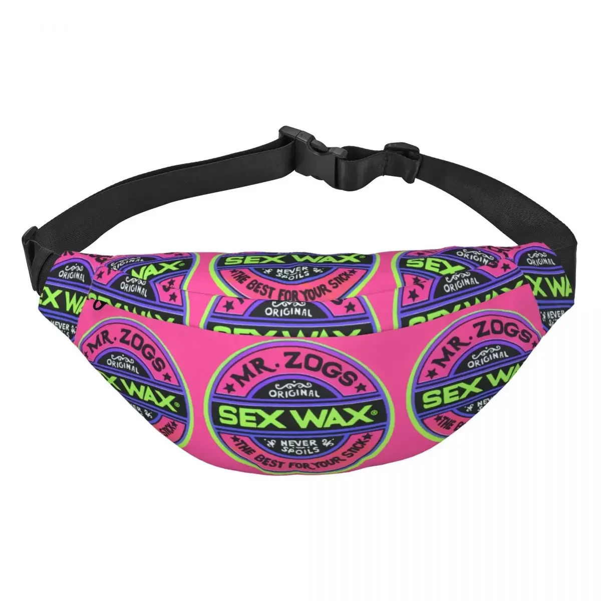 

Custom Mr Zogs Surfing Fanny Pack Men Women Fashion Sex Wax Logo Sling Crossbody Waist Bag for Hiking Phone Money Pouch