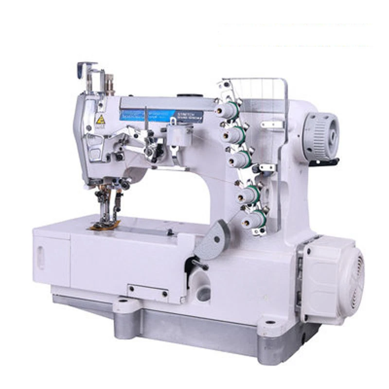 Fully Automatic Sewing Machine High Power Speed Stretch Direct Drive Three Needles Five Lines Industry Sewing Machine Neckline