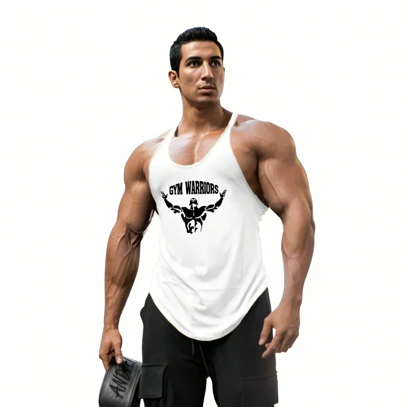 Gym Stringer Tank Tops Men Bodybuilding Clothing Cotton Sleeveless Shirt Fitness Mens Vest Summer Sport Singlets Workout Tanktop