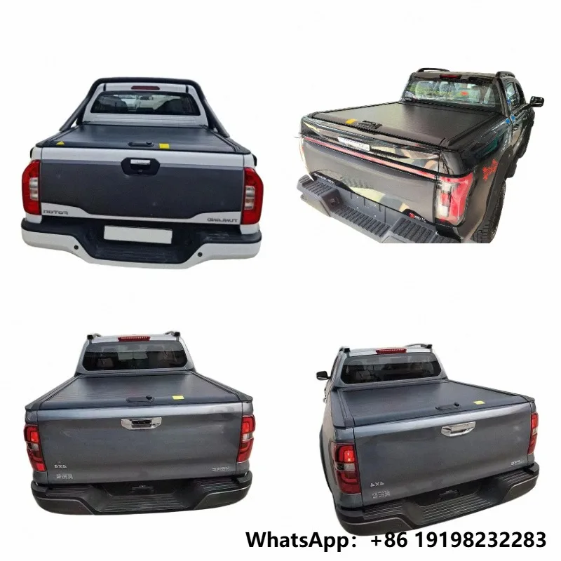 FOTON TUNLAND G7 CHANGAN F70 Pickup Truck Aluminum Alloy Telescopic Retractable Truck Bed Tonneau Cover Black No Drilling