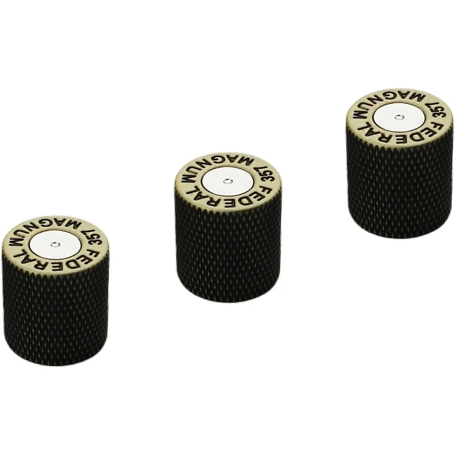 

Guitar Knobs with 6mm Dia. Shaft Pots Brass Bullet Case Style Tone and Volume Control Potentiometer Knob Replacement for Precis