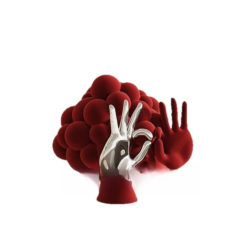 

High end flocking figure abstract sculpture art light luxury niche ornament