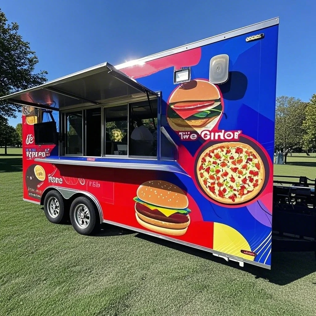 New Design Movable Kitchen For Fast Food Trailer Concession Food Trailers Fully Equipped Kitchen