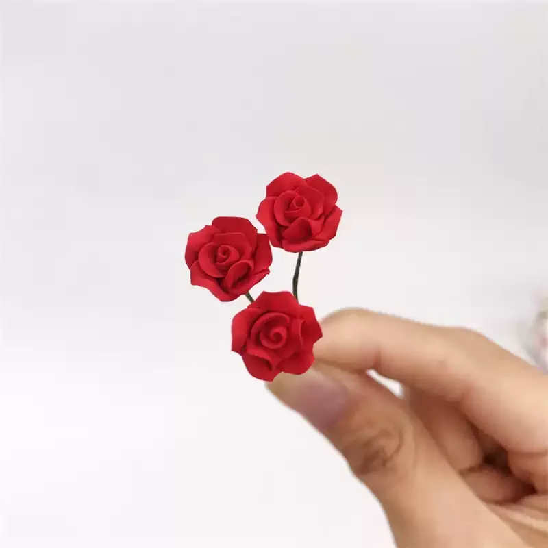 1/6 scale female male doll Wedding date scene accessory Miniature red rose model fit 12 inches action figure