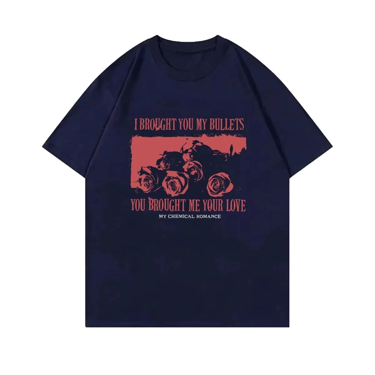 Hot Sale My Chemical Romance I Brought You My Bullets You Brought Me Your Love T-shirt Unisex Retro Hip Hop Streetwear T-shirt