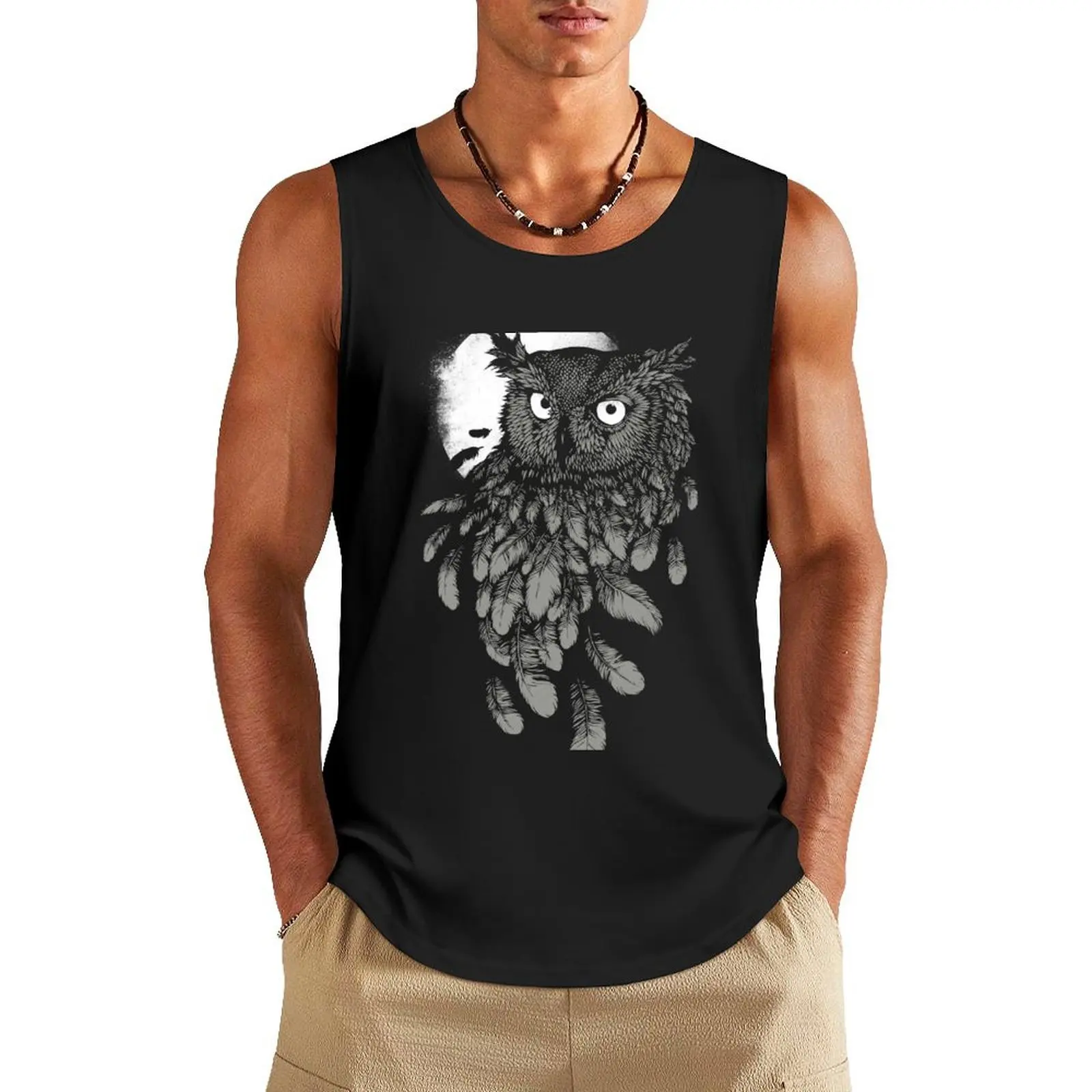 Vanishing in the Night Tank Top t-shirt for man Men's summer t-shirt sleeveless vest men