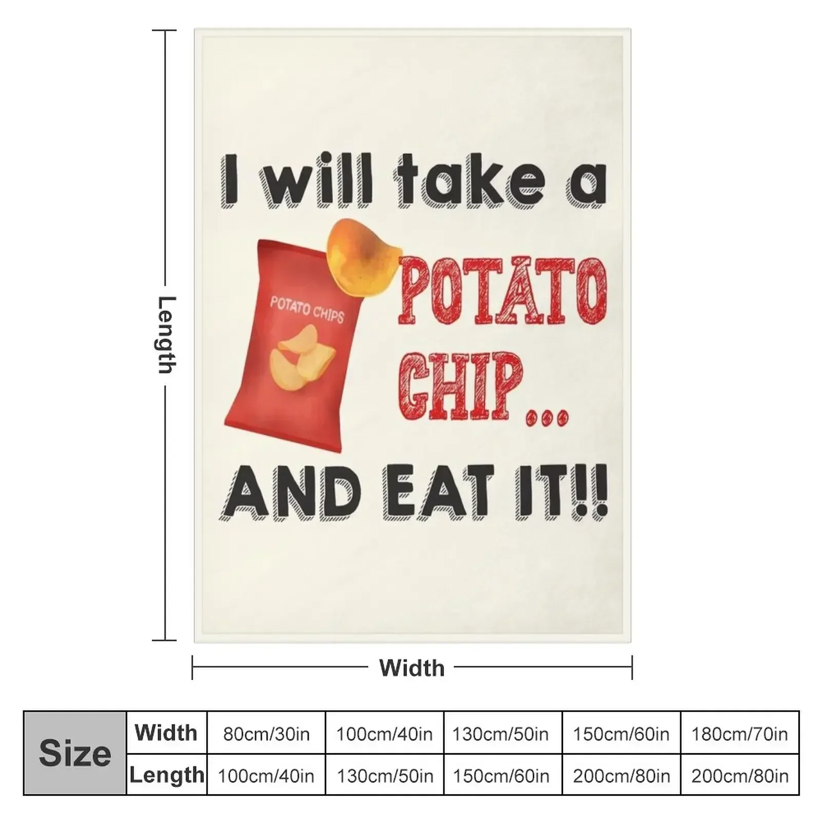 I will take a potato chip... AND EAT IT!! Throw Blanket Soft Plaid for babies Decoratives Blankets