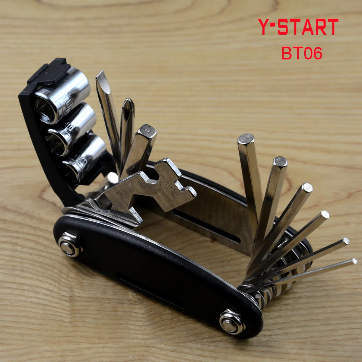 

Y-START Bicycle Tools Sets Multifunctional Tools for Outdoor Riding EDC Tools with Torix Screwdriver and Wrenches BT06
