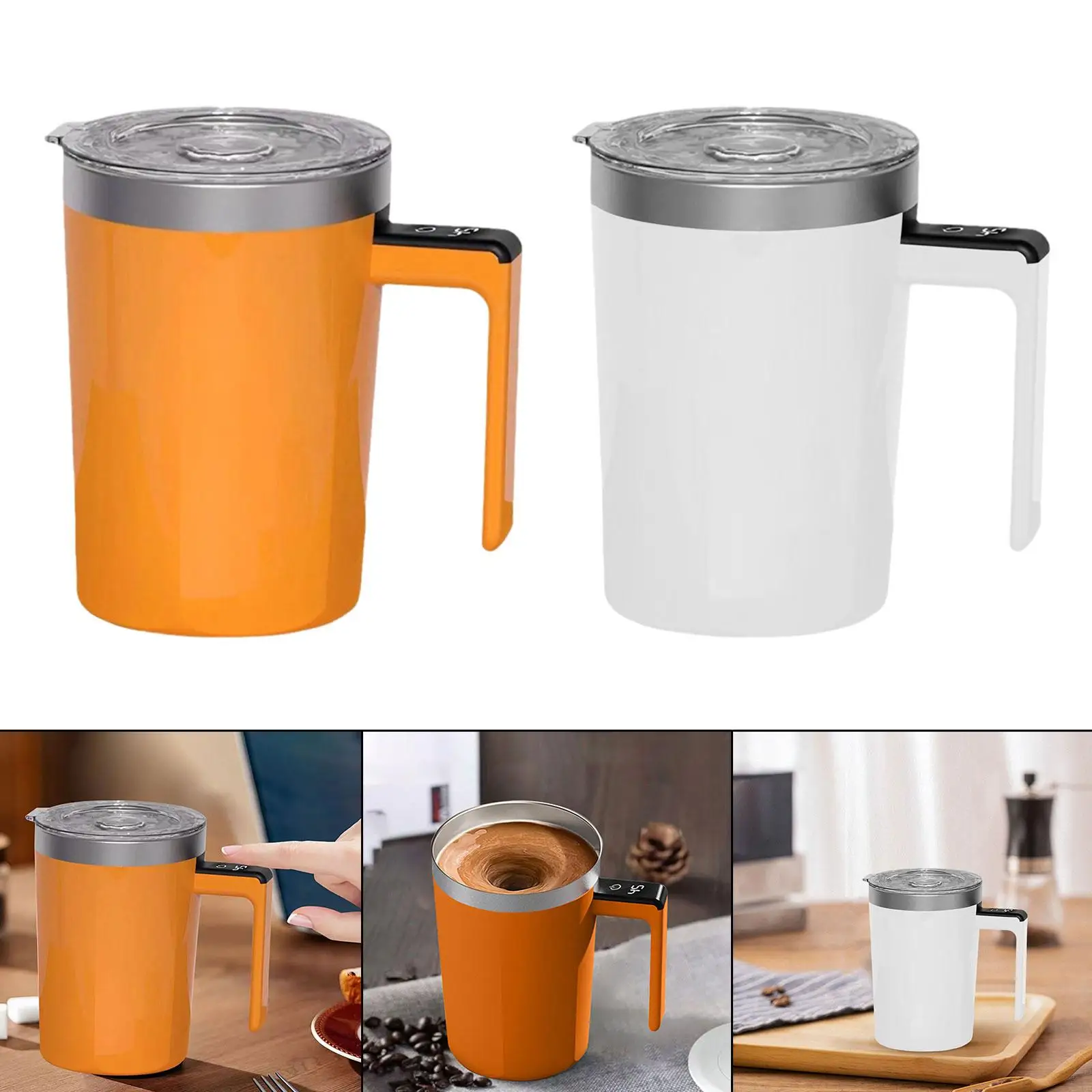 Auto Stirring Mug Rechargeable 400ml Home Office Travel Stirring Cup High Speed Mixing Cup for Tea Protein Coffee Drinks