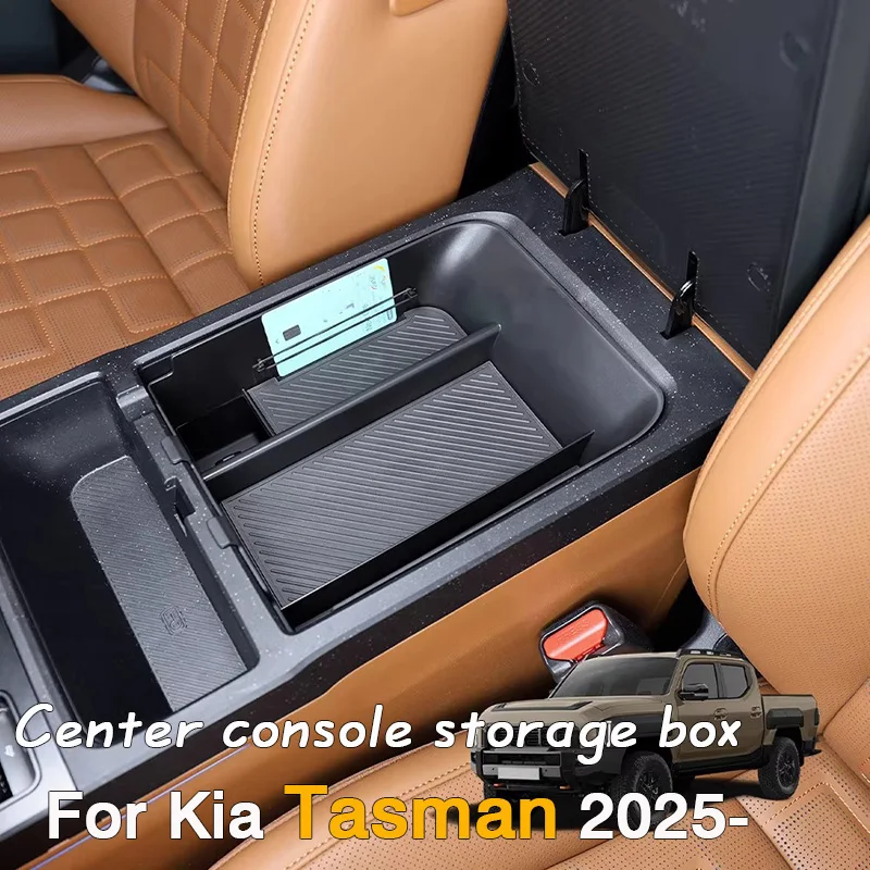 

Для Kia Tasman 2025 2026 с левым рулем, центральная консоль автомобиля, подлокотник, ящик для хранения, органайзер, лоток для модификации интерьера, аксессуары
