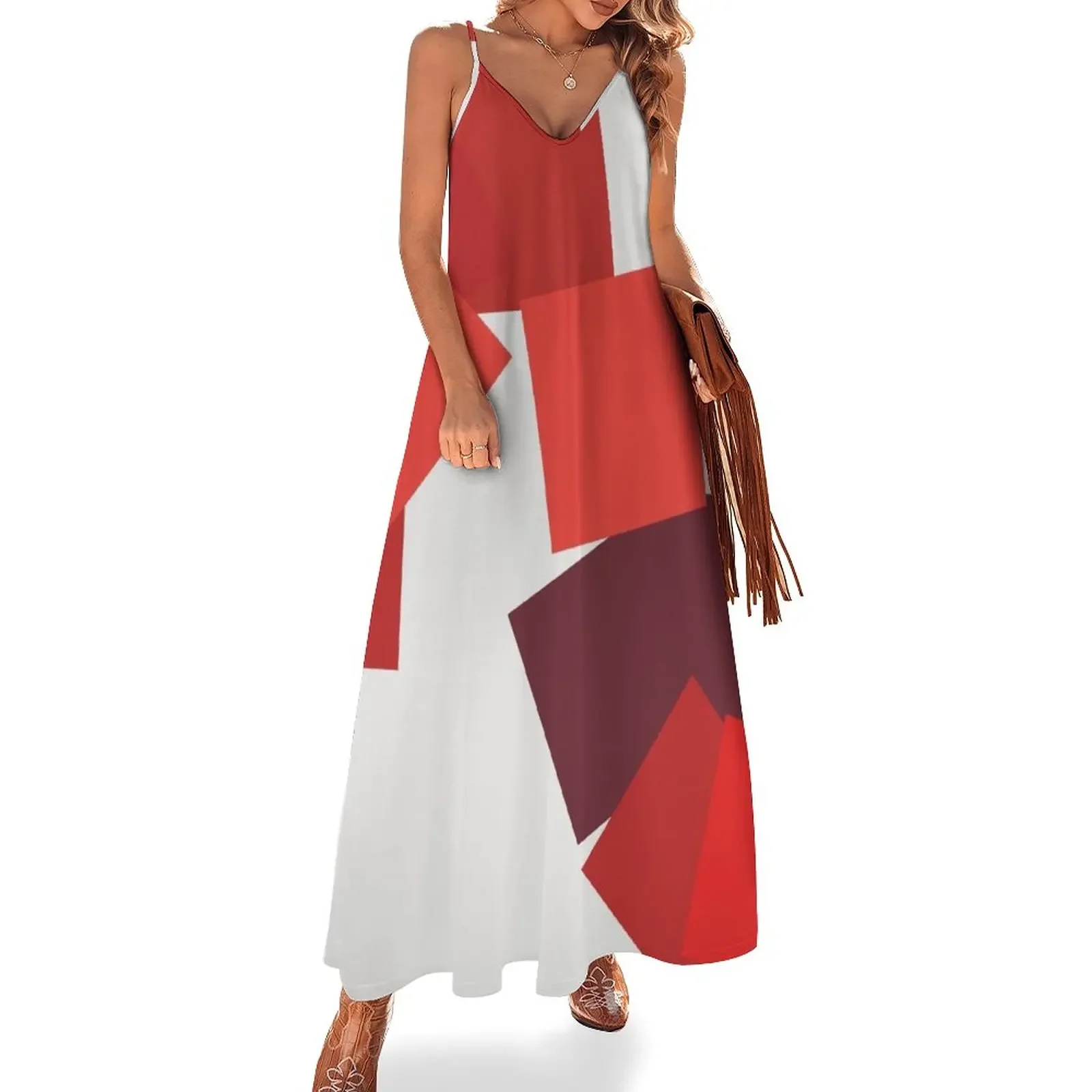 Шикарное и элегантное женское платье Sainte Victory in Rouge от Vera, платье без рукавов, женские платья, 2024