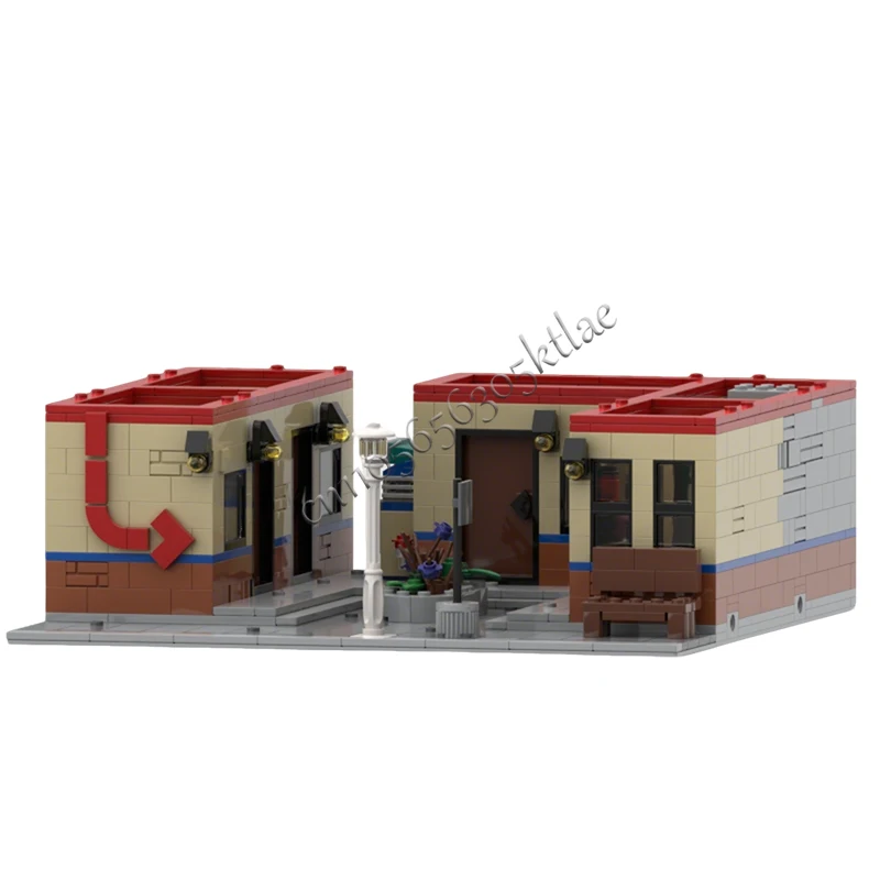 Modèle de construction modulaire personnalisable MOC 2583 pièces, maison, rue, motel, design populaire, jouet éducatif DIY, cadeau de Noël
