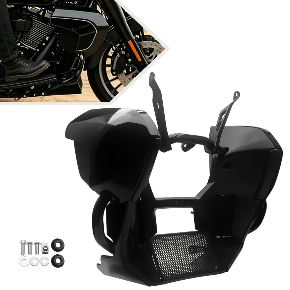 Motorcycle Front Fairing Lowers/Engine Guard+1 Pair Fairing Supports Kit ABS Iron Fit For Harley Street Glide Limited FLHXL 2026