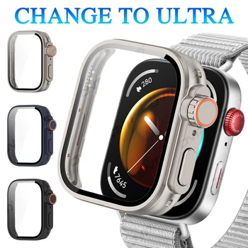 Verander naar Ultra Case voor Huawei Watch Fit 3 Gehard glazen behuizing + Screenprotector voor Huawei Watch Fit3 Upgrade naar Ultra 2