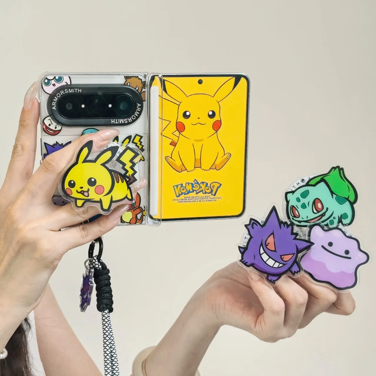 

For Pokémon Classic Characters Bulbasaur 360° Rotating Phone Stand For Samsung/IPhone/Magnetic Phone Case Anti-Slip&Detachable