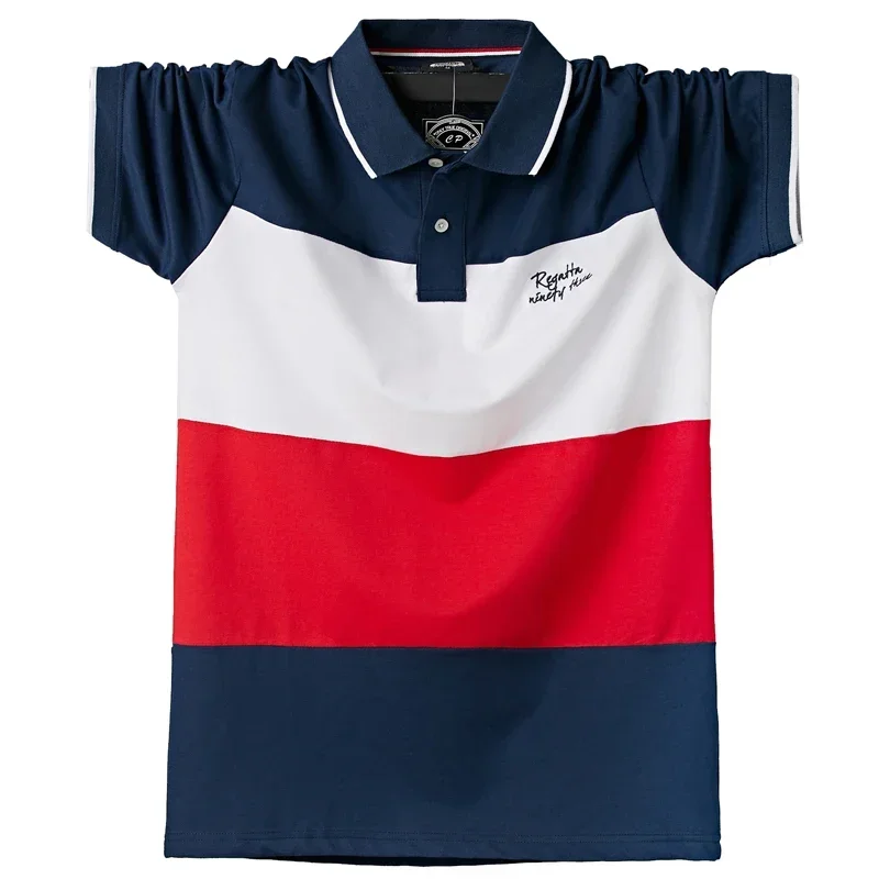 Camisa Polo para hombre, camisetas grandes y altas de manga corta, camisetas geniales de algodón para hombre, camiseta grande ajustada de verano,