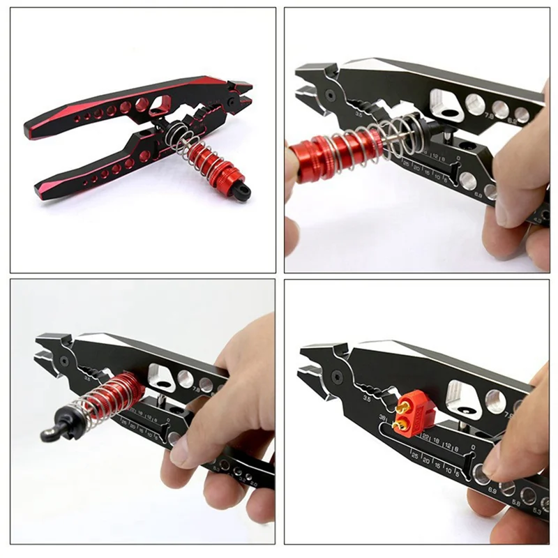 1/8 1/10 Remote Control Car Metal Shock Absorber Pliers Ball Head Wrench Multifunctional Remote Control Tool Set A Easy To Use-A
