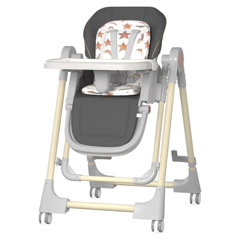Baby Rocking Chair 2-in-1 Multifunctional Recumbable Foldable Portable Dining Table and Chair