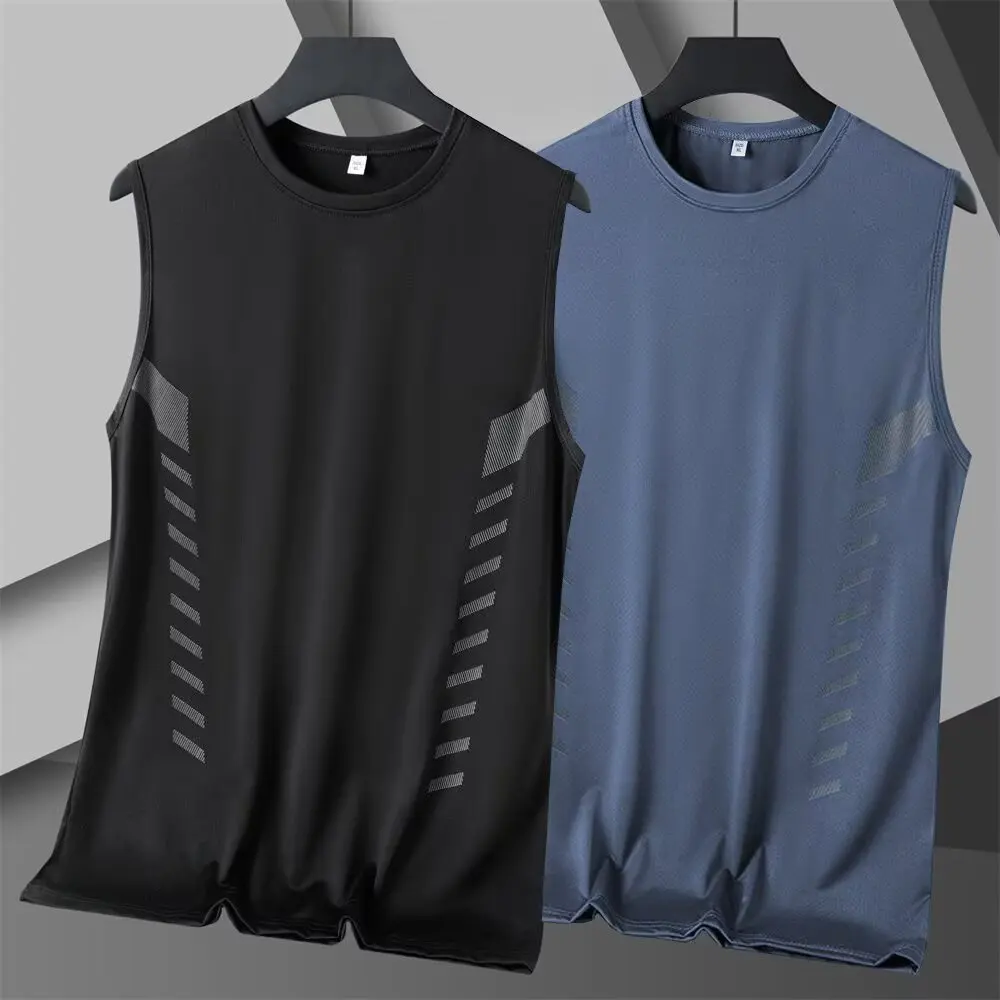 plus Size Ice Silk Quick Dry Sleeveless T-Shirt Women Summer Loose Vest Running Sporty Fat Fitted Extra Large Vest