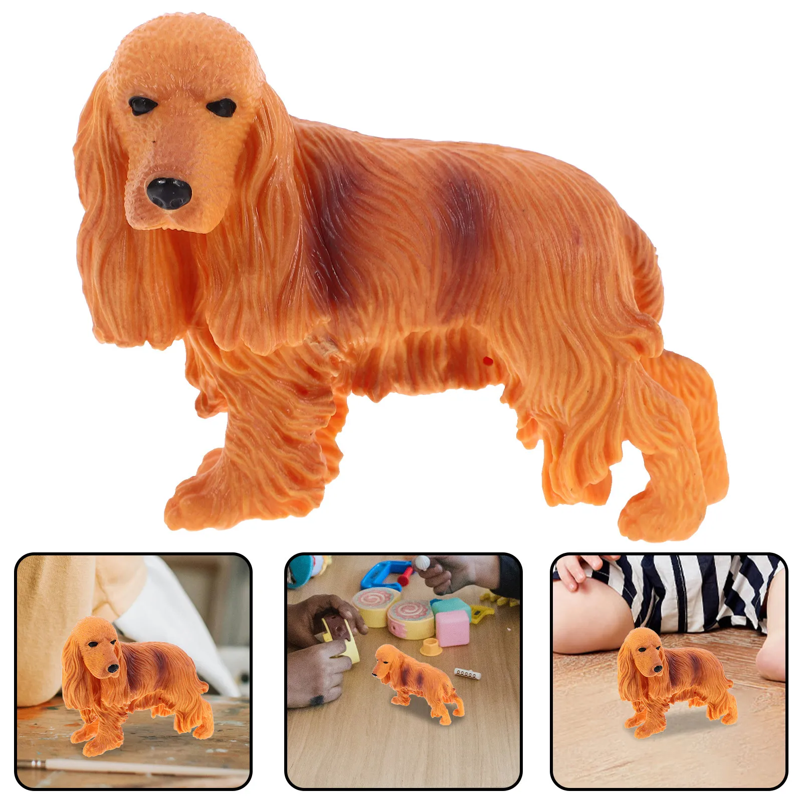 

Realistic Simulation Dog Artificial Decoration Lifelike Small Puppy Sculpture Home Desktop Animal Recognition Ornament